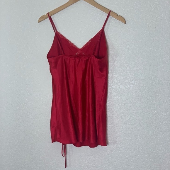 Victoria’s Secret | Red silky lace trim short lingerie size small - Picture 8 of 8